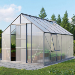 Serre de jardin Meridian1 9,9m² en aluminium anodisé et polycarbonate 6mm – Vitavia