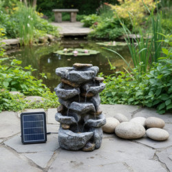 Fontaine solaire Farino kit complet avec panneau et pompe - Art-Pond
