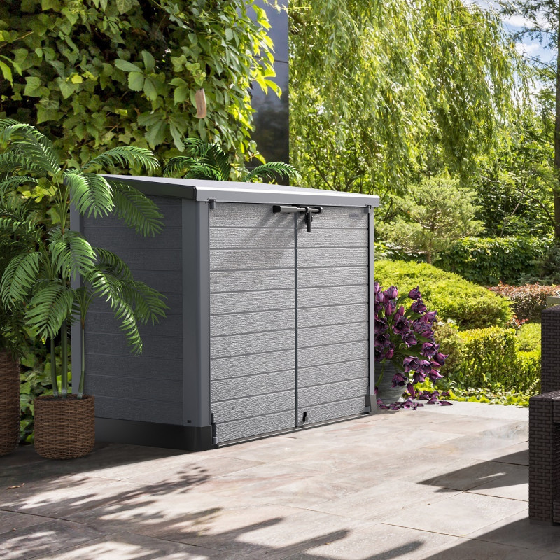Armoire de rangement en résine gris - toit plat - 1200L StoreAway – DURAMAX