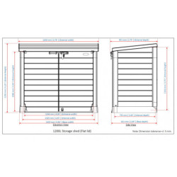Armoire de rangement en résine marron - toit plat - 1200L StoreAway – DURAMAX