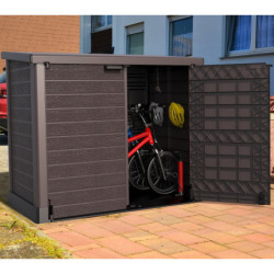 Armoire de rangement en résine marron - toit plat - 1200L StoreAway – DURAMAX