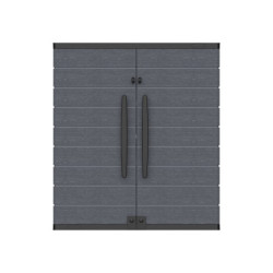 Armoire de rangement en résine gris - H.90cm – DURAMAX