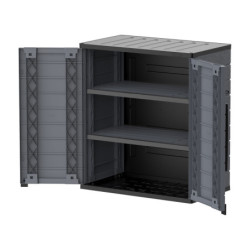 Armoire de rangement en résine gris - H.90cm – DURAMAX