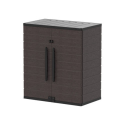Armoire de rangement en résine marron - H.90cm – DURAMAX