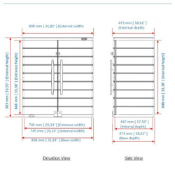 Armoire de rangement en résine marron - H.90cm – DURAMAX