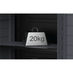 Armoire de rangement en résine marron - H.178cm – DURAMAX