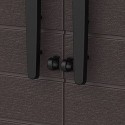 Armoire de rangement en résine marron - H.178cm – DURAMAX