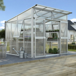 Serre Aphrodite 7,8m² en aluminium anodisé et panneaux de polycarbonate 10mm - Vitavia