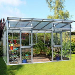 Serre Aphrodite 11,5m² en aluminium anodisé et vitrage combiné - Vitavia