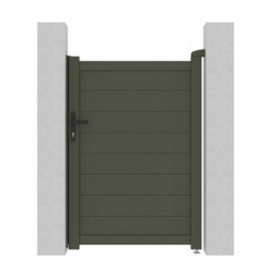 Portillon battant plein en aluminium 100x142cm GARDE - coloris vert - X-Métal