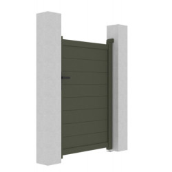 Portillon battant plein en aluminium 100x142cm GARDE - coloris vert - X-Métal