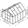 Serre de jardin Uranus 8,3m² en alu anodisé et panneaux de PC 6mm - Vitavia