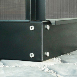 Embase H.6cm en acier noir pour les serres de jardin 3,3m² - Vitavia