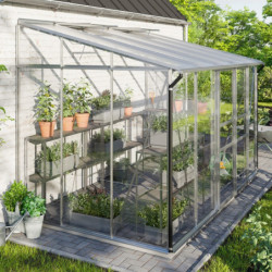 Serre adossée Ida 6,5m² en aluminium anodisé et vitrage combiné - Vitavia