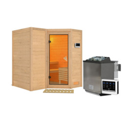Sauna traditionnel Sahib 1 - poêle Easy Bio 9000W - sans couronne - KARIBU