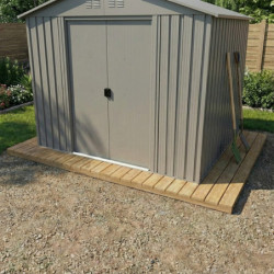 Kit fondation en bois traité autoclave 6m² pour pose d'abri de jardin - Gardy Shelter