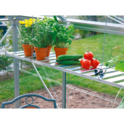 Étagère rabattable en aluminium anodisé – L120cm – pour les serres de jardin Vitavia