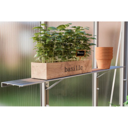 Étagère en aluminium anodisé – L122cm – pour les serres de jardin Vitavia