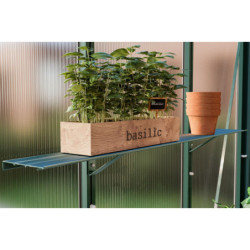 Étagère en aluminium émeraude – L122cm – pour les serres de jardin Vitavia
