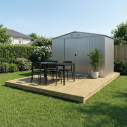 Kit fondation en bois traité 12m² pour pose d'abri de jardin