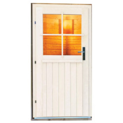 Sauna d'extérieur Norge anthracite en bois massif 38mm porte classique 6 à 8 places Karibu