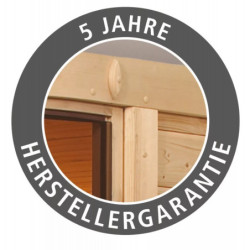 Sauna d'extérieur Norge anthracite en bois massif 38mm porte classique 6 à 8 places Karibu