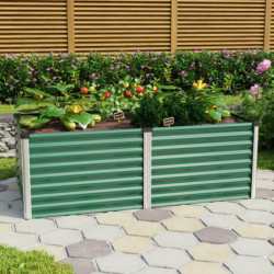 Potager surélevé en acier Zincalume® - algue de mer/alu anodisé – Linus 630 – Vitavia