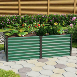 Potager surélevé en acier Zincalume® - algue de mer/noir – Linus 630 – Vitavia