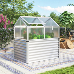 Mini-serre Gamma 1m² en alu anodisé et PC 4mm sur châssis froid élevé – Vitavia