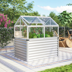 Mini-serre Gamma 1m² en alu anodisé et verre 3mm sur châssis froid élevé – Vitavia