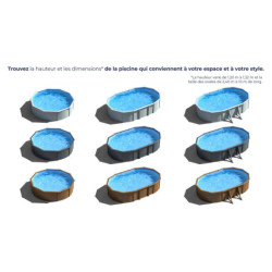 Piscine Bora Bora ronde en acier blanc Ø370cm – Gré