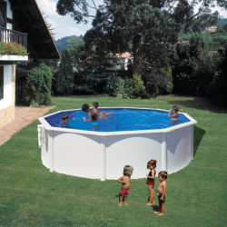Piscine Bora Bora ronde en acier blanc Ø480cm – Gré