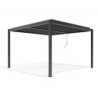 Pergola bioclimatique autoportante en aluminium FIRST anthracite 4x4m - X-METAL