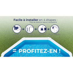 Piscine hors sol Fidji ronde en acier blanc Ø570xH122cm – Gré