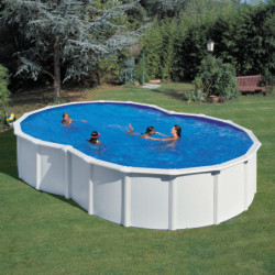 Piscine hors sol Varadero forme de 8 en acier blanc 660x400cm – Gré