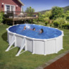 Piscine hors sol Atlantis ovale en acier blanc 634x399cm – Gré