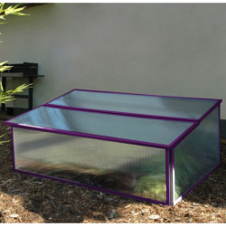 Mini-serre Levana I 0,5m² en PC 4mm – cadre figue – Vitavia