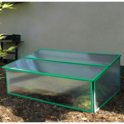 Mini-serre Levana I 0,5m² en PC 4mm – cadre aqua – Vitavia