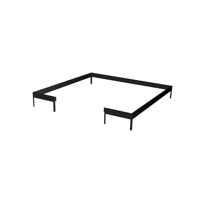 Embase pour serre de jardin 6,3m² Qube Square noire en verre trempé - Halls