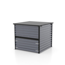 Composteur en acier Zincalume® - granite/noir – Tami – Vitavia