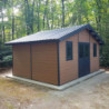 Abri de jardin en bois composite 28mm aspect bois 19,22m² PREMIUM - Woodlife Garden