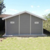 Abri de jardin en bois composite 28mm gris clair 19,22m² PREMIUM - Woodlife Garden