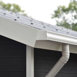 Abri de jardin en bois composite 28mm gris clair 19,22m² PREMIUM - Woodlife Garden