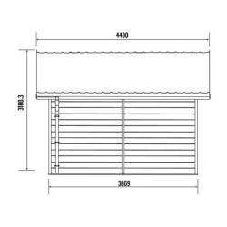 Abri de jardin en bois composite 28mm gris clair 19,22m² PREMIUM - Woodlife Garden