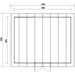 Abri de jardin en bois composite 28mm gris clair 19,22m² PREMIUM - Woodlife Garden