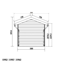 Abri de jardin + terrasse en bois composite 28mm anthracite 15m² PREMIUM - Woodlife Garden