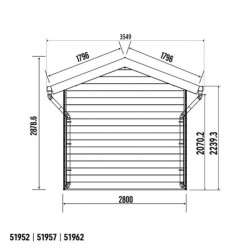 Abri de jardin + terrasse en bois composite 28mm anthracite 15m² PREMIUM - Woodlife Garden