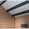 Abri de jardin + terrasse en bois composite 28mm aspect bois 15m² PREMIUM - Woodlife Garden