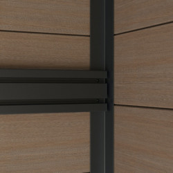 Abri de jardin + terrasse en bois composite 28mm aspect bois 15m² PREMIUM - Woodlife Garden