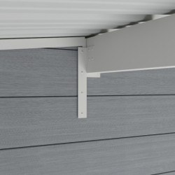 Abri de jardin + terrasse en bois composite 28mm gris clair 15m² PREMIUM - Woodlife Garden